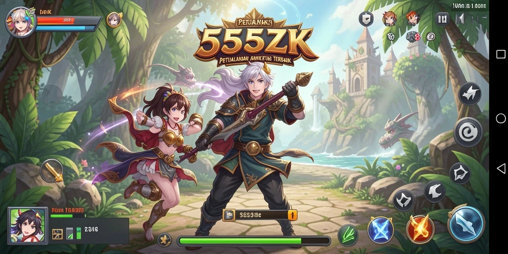 Tangkapan layar menampilkan karakter Anime beraksi dalam permainan yang mendebarkan.