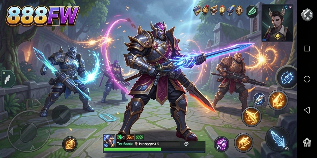 Tampilan gameplay 888FW yang menarik dan strategis.