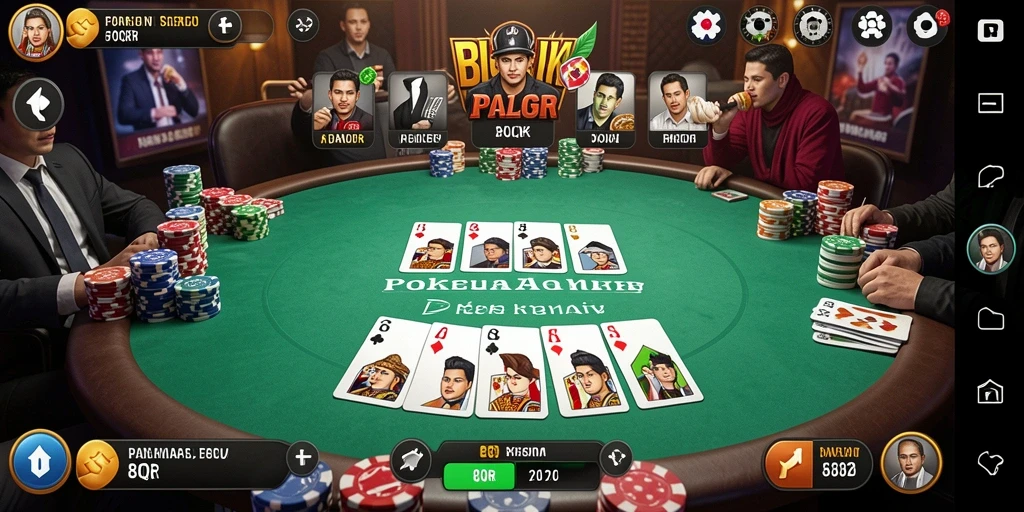 Screenshot gameplay 8QR yang menampilkan aksi seru Poker.