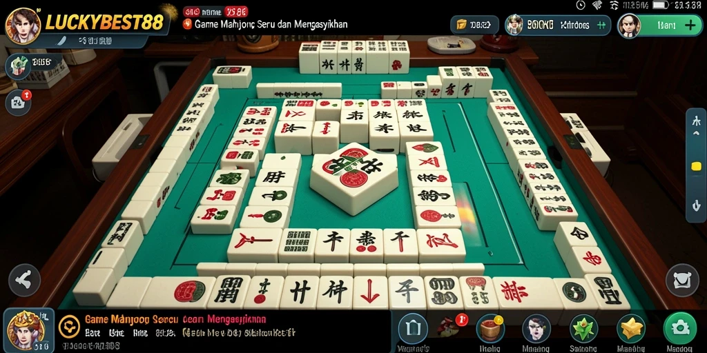 Tangkapan layar menampilkan gameplay Mahjong yang mendebarkan.