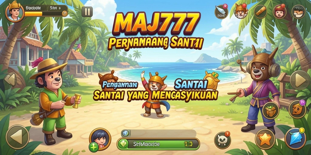 Tampilan gameplay MAJ777 yang penuh warna dan seru.