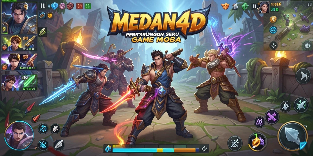 Tampilan gameplay menarik dalam MEDAN4D, dengan pertarungan yang mendebarkan.
