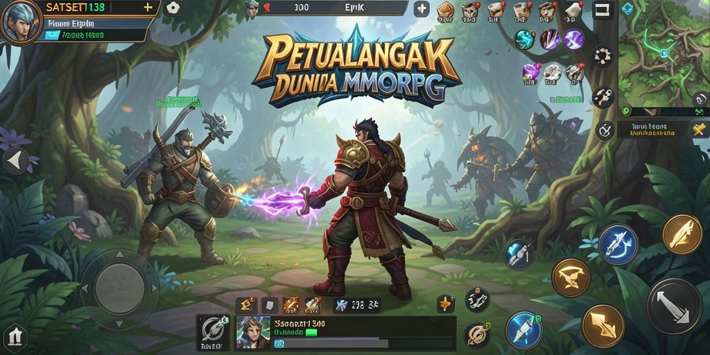Screenshot utama SATSET138 menampilkan aksi seru di dunia MMORPG.