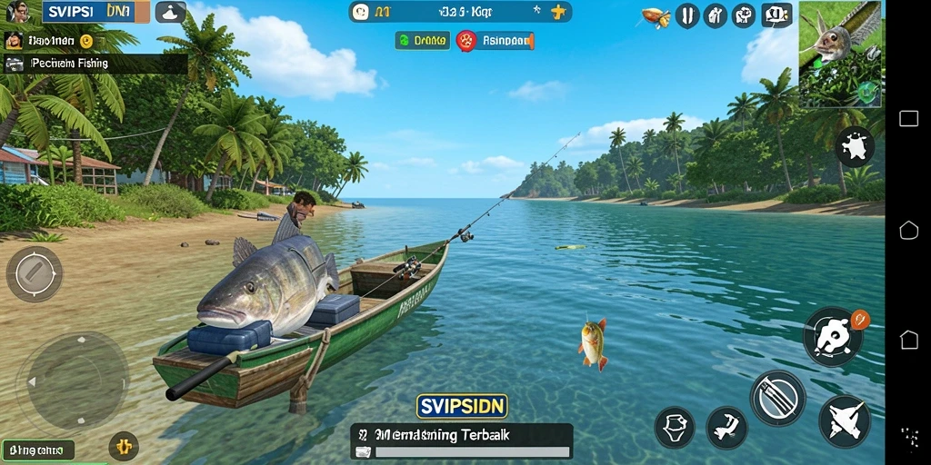 Tangkapan ikan yang mengesankan dalam gameplay SVIPSIDN.